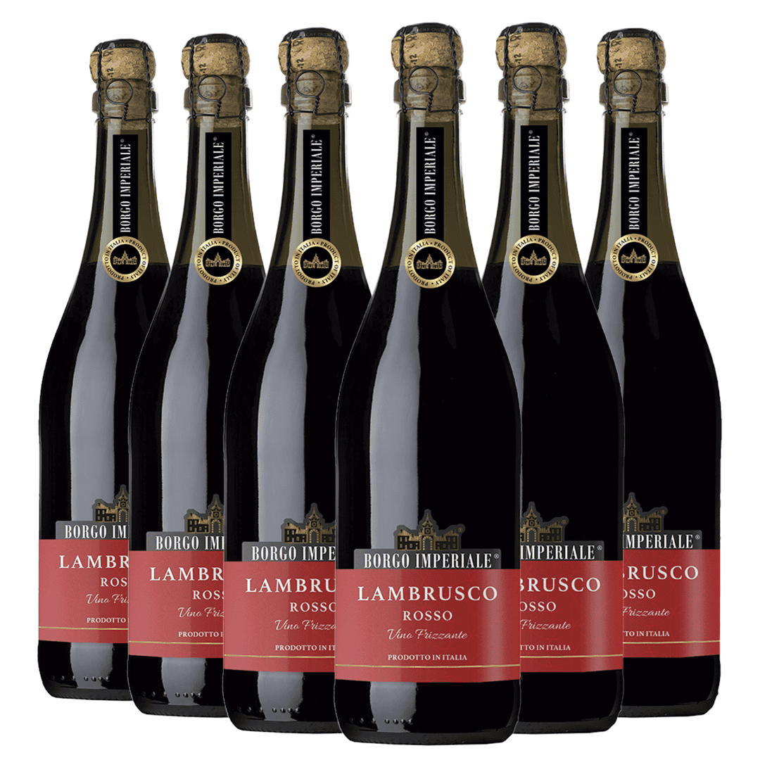 Venta Lambrusco Rosso | Espumante Italiano | Caja 6 Botellas 750cc