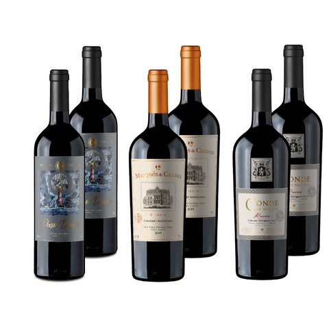 Pack Mix Vinos | Reserva | Cepas Tintas | Caja 6 Botellas 750 cc