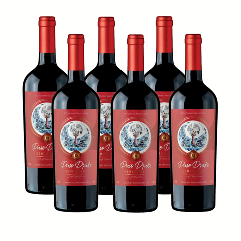 Paso Drake Semi Sweet | Cabernet Sauvignon | Caja 6 Botellas 750 cc